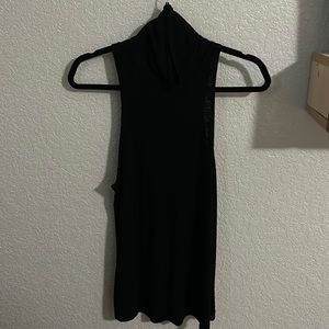 Sheer Flowy black Free People mock neck